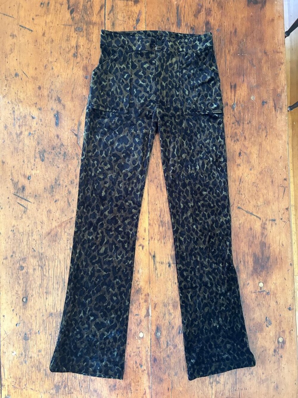 Vintage Betsey Johnson New York Velvet Leopard Pants